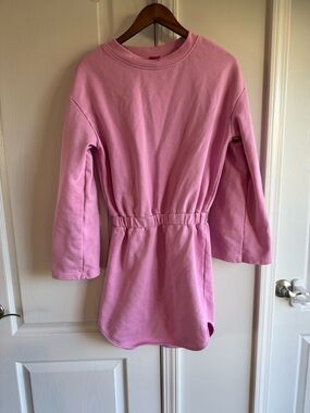Buddy love Pink Cinched Waist Sweatshirt Dress size small